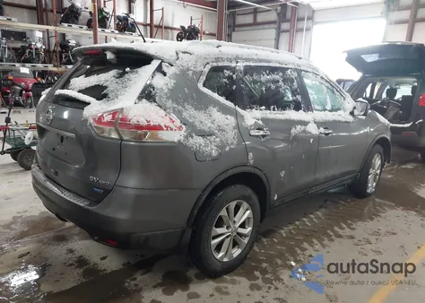 2014 Nissan Rogue Sv z USA, uszkodzony, nr VIN 5N1AT2MVXEC804479
